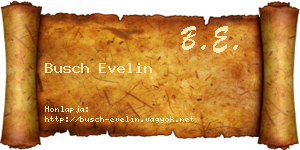 Busch Evelin névjegykártya